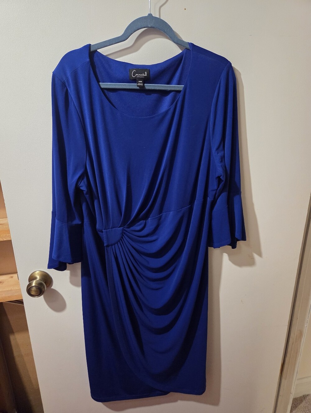Connected Apparel Royal Blue Bodycon Dress Size 20W